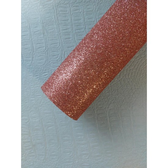 Глиттерный фоамиран 2 мм  20*30 см цв. персиковый, цена за лист